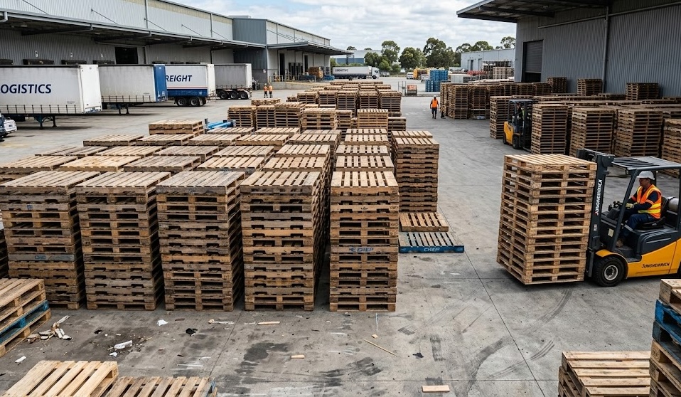Processed wood chips ready for delivery to biomass energy partners